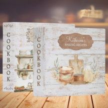 Rustic Country Farmhouse Recipe Books and Binders