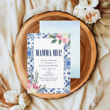 Blue Tile Floral Mamma Mia Collection