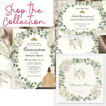 Elegant Floral Greenery Quinceanera Celebration