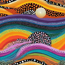 | Rainbow dot art style wrapping paper |