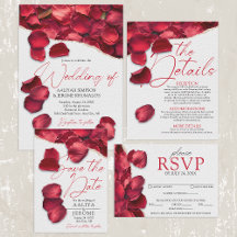 Rose Petals Wedding Stationery