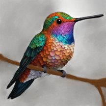 Vibrant Allen’s Hummingbird Painting Collection 