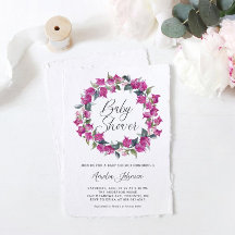 Purple Watercolor Bougainvillea Wreath