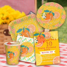 Summer Orange Kids Fruity Birthday Party 2026