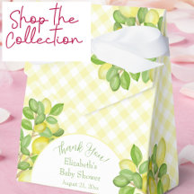 Yellow Gingham Lemon Themed Baby Shower