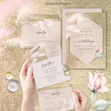 WEDDING   Blush Rose Gold Pampas Grass 