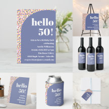 Cute Colorful Watercolor Dots Birthday Party