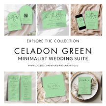 Minimalist Celadon Green Wedding Collection