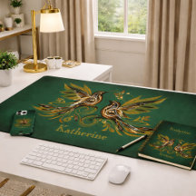 Vintage Bird Floral Green Sports & Tech
