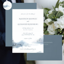 Blue and White Soft Watercolor Wedding Collection