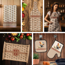 Rustic Country Checks Chicken Chicks Kitchen