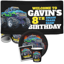 8th Birthday Monster Truck Party Supplies