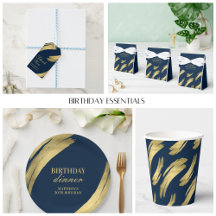 ✨Elegant Navy Gold Foil Birthday Collection ✨💙 2