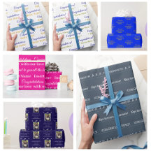 Personalized Congratulations Gift Wrapping Paper