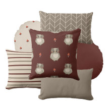 Woodland Owl Nursery Pillow Capsule Collection 