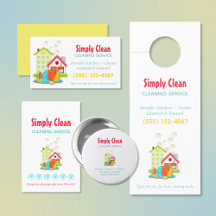 Cute House Cleaning Service Business Collection