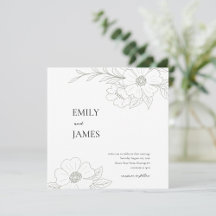 Wild Rose SAGE Simple Minimal Wedding Set
