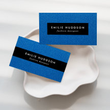 Blue Glitter Business Cards Collection