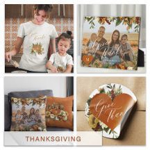 Modern fall botanical Thanksgiving family dinner