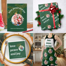 Forest Green Christmas Love Peace Joy Collection