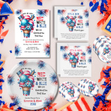 4th july Ice Cream Gender Reveal Party