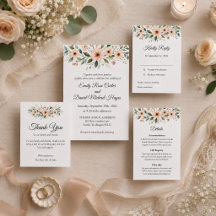 Elegant Anemone Wildflower Botanical Wedding Suite
