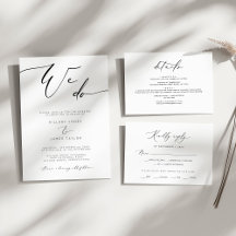 Modern Minimalist Wedding invites and decor