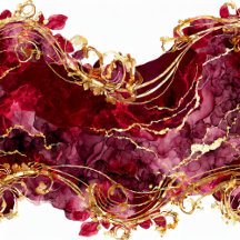 Delux Cherry Red & Gold Alcohol Ink Collection