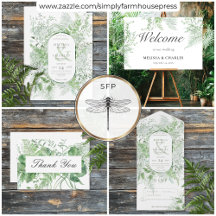 Rustic Fern Green Foliage White Wedding