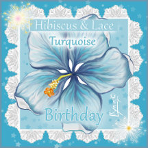 Hibiscus & Lace TURQUOISE birthday party