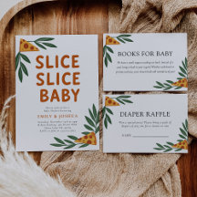 Slice Slice Baby Pizza Baby Shower Invitation