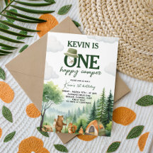 One Happy Camper Woodland 1st Birthday Collection