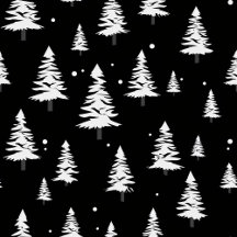 Black and White Christmas Tree Design