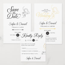 Minimalist Elegant Script Artistic Couple Wedding