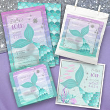 Mermaid Purple, Teal & Silver Glitter Splash Bash 