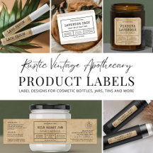 Rustic Vintage Apothecary Business Product Labels