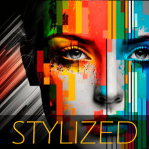 Stylized women's faces posters