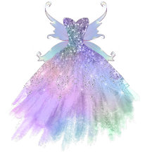 Ethereal Fairy Gown   Rainbow Pastel Ombre