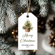  Neutral Earthy Colors Christmas Gift Tags #5