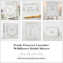 Petals Prosecco Lavender Wildflower Bridal Shower