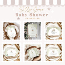 Vintage Green  Silly Goose Baby Shower 
