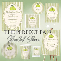 The perfect pair sage green stripes pear bridal