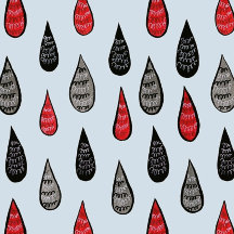 Weird Rain And Blood Drops Ink Pattern