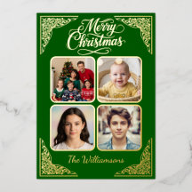 Green Christmas and Holiday Cards