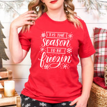 Cute Christmas Holiday Red & Green Script T-shirts