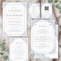Romantic Shabby Chic Blue and White Wedding