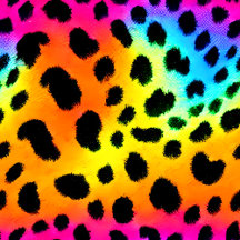 Colorful Rainbow Cheetah Seamless Pattern