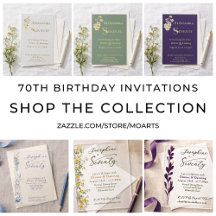 70th Birthday Stationary Ideas and Supplies