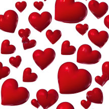 Falling Red Hearts Valentine Pattern