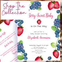 A Berry Sweet Baby Shower Red and Blue Berries